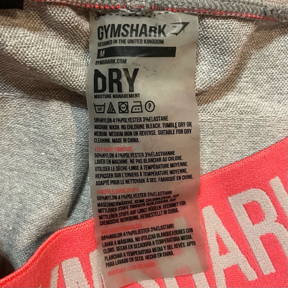 Gymshark Flex Seamless Leggings L Light Grey Marl Pink Waist High Waisted Sculpt - Picture 8 of 10